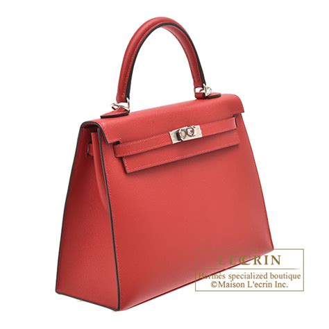 hermes kelly 25 rouge piment|Hermès Kelly 25 Sellier Verso Rouge Piment .